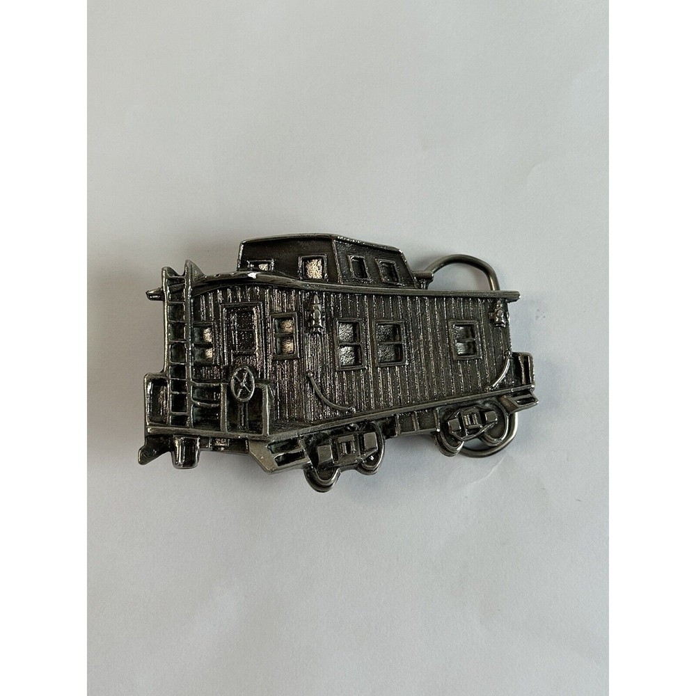 Vintage The Great American Chicago Belt Buckle Railroad Train Caboose 1979